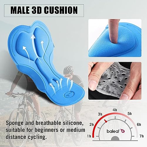 GUSTAVE Cycling Shorts for Men & Women with 3D Padded, Breathable Quick Dry Cycling Shorts Shock Proof, Cycling Accessories (Size, L) Blue GUSTAVE Cycling Shorts for Men & Women with 3D Padded, Breathable Quick Dry Cycling Shorts Shock Proof, Cycling Accessories (Size, L) Blue